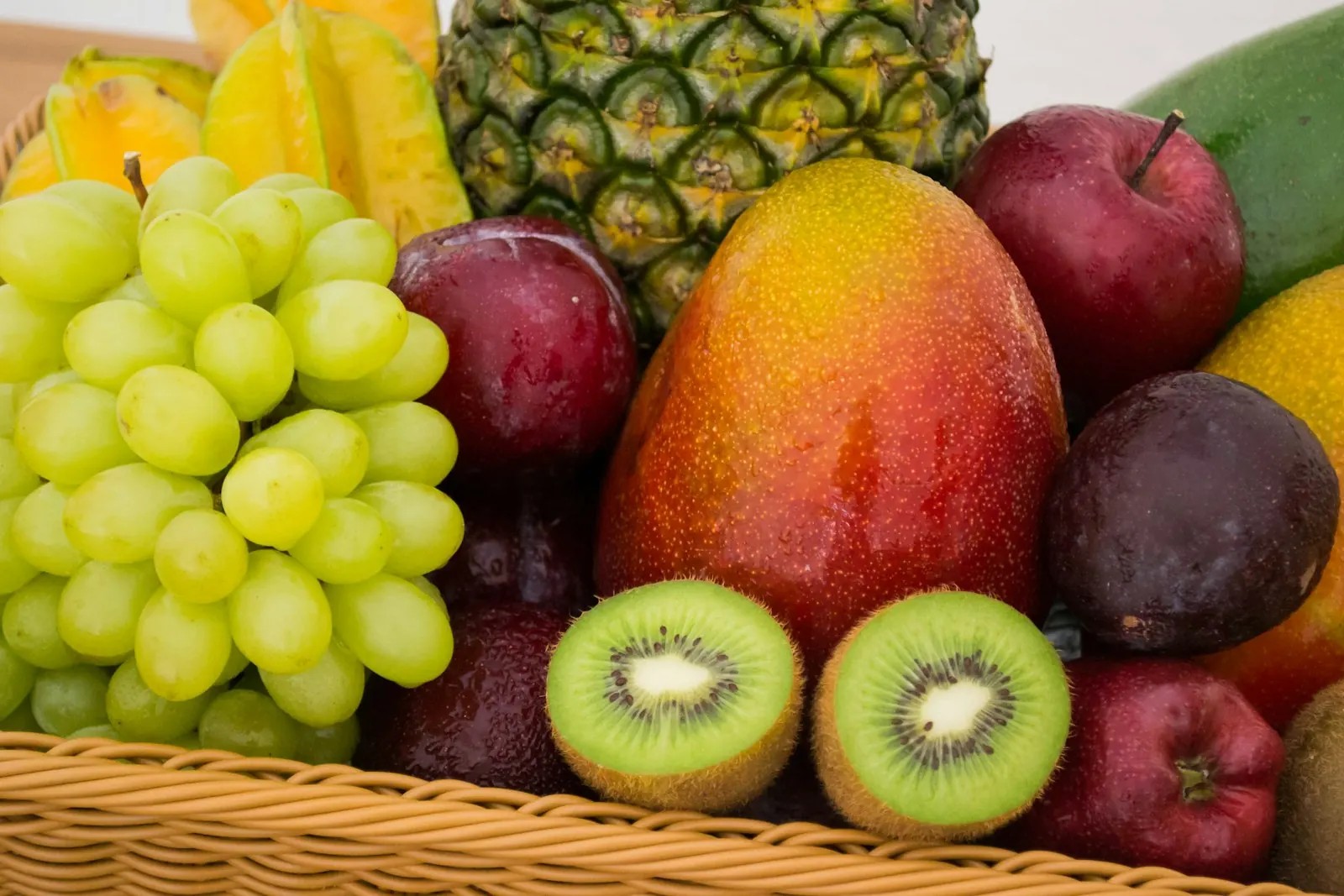 Basket of fresh fruit